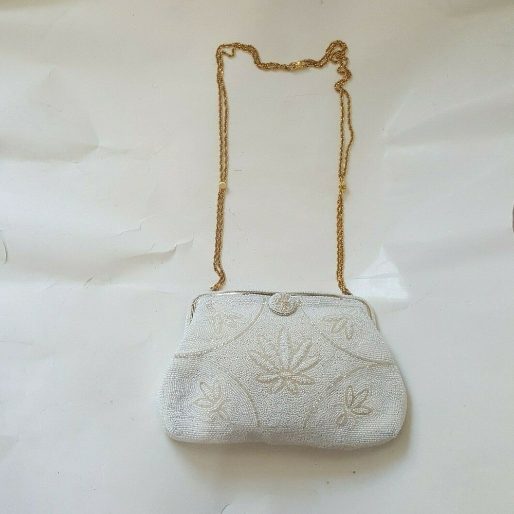 Vintage Beaded Evening Handbag Satchel/Clutch